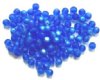 50 6mm Transparent Matte Sapphire AB Glass Beads